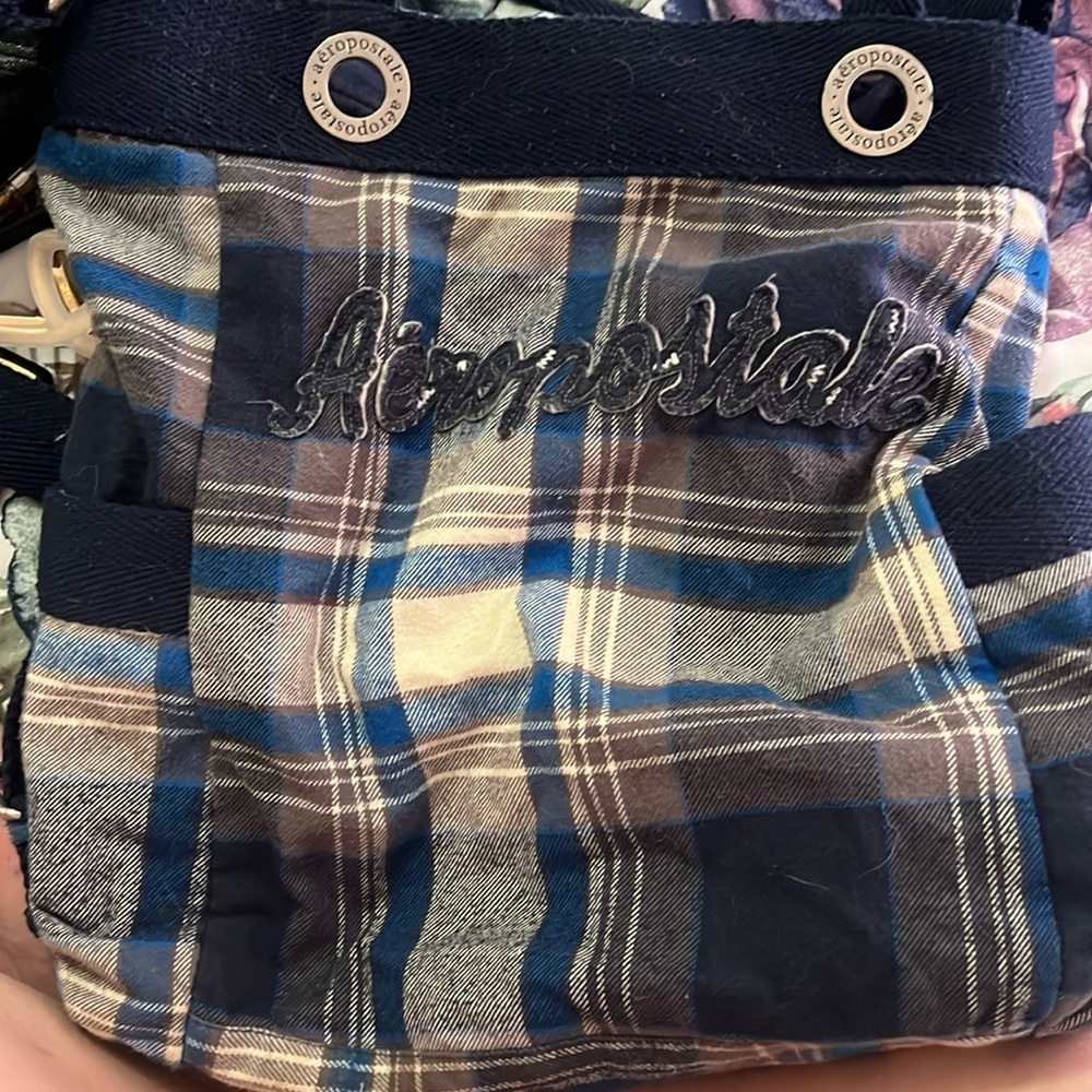 Aeropostale Plaid Tote Bag
